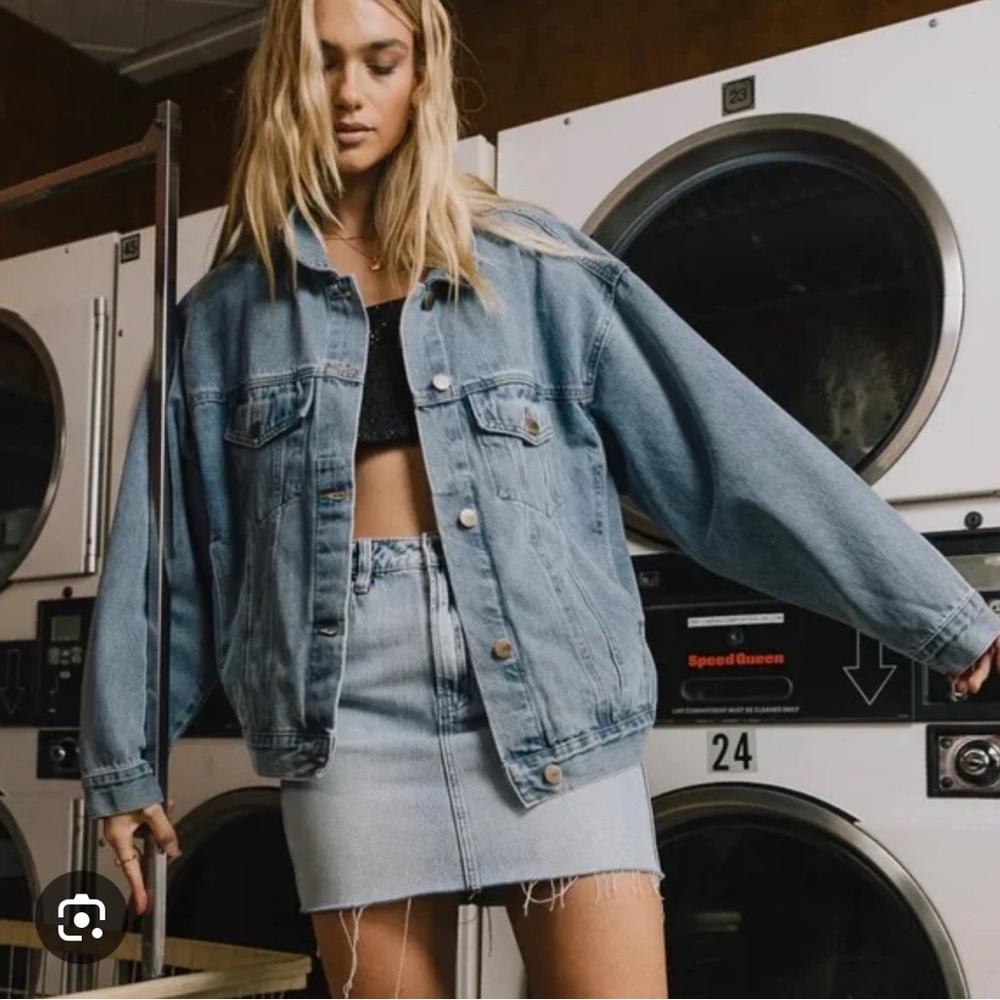 Bohme Virginia oversized denim jean jacket M NWOT